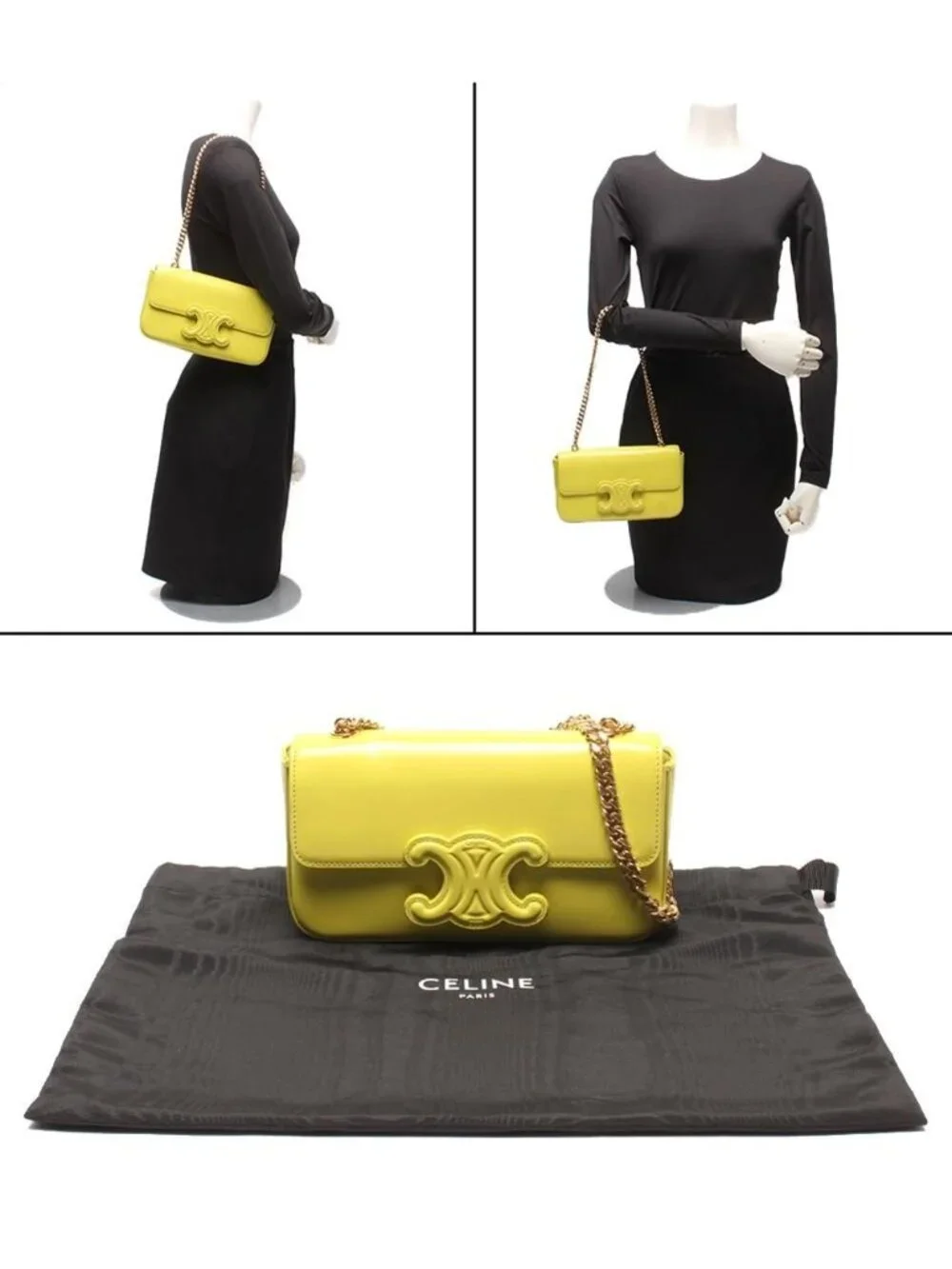 Celine Chain Shoulder Bag Triomphe